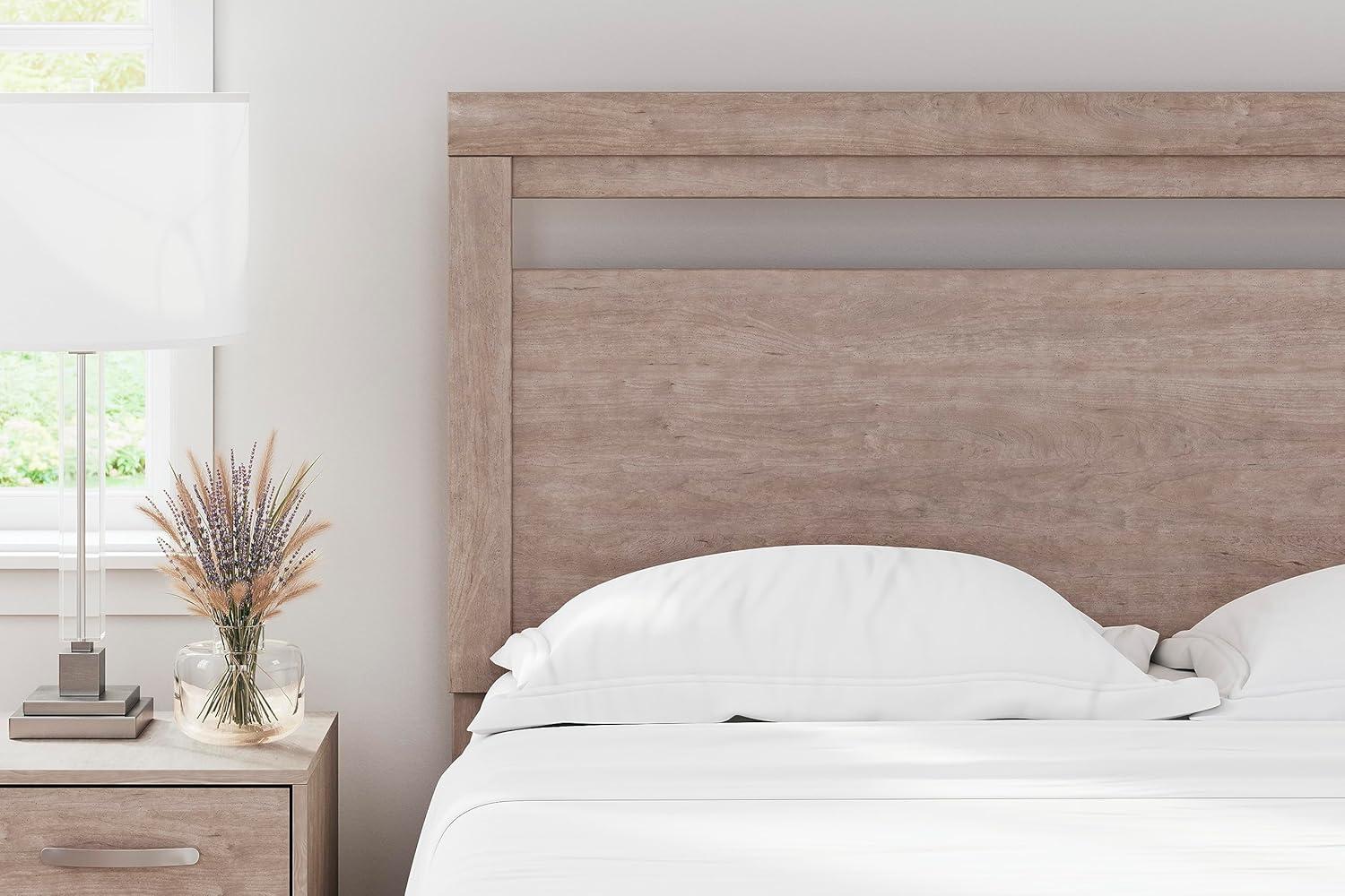 Queen Flannia Panel Headboard Gray - Signature Design by Ashley: Laminated Wood Grain, 50.94" Height