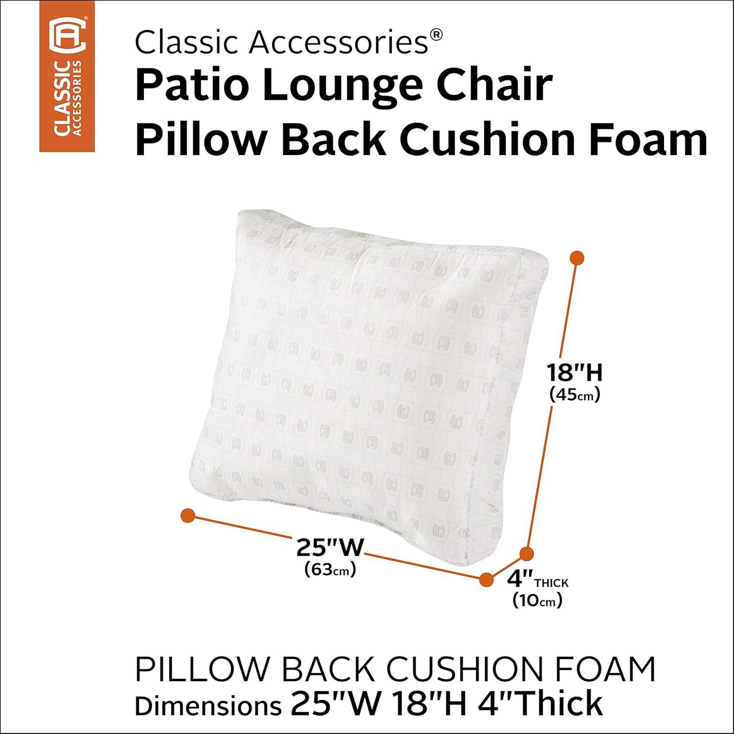 Classic Outdoor Lounge Chair Back Cushion