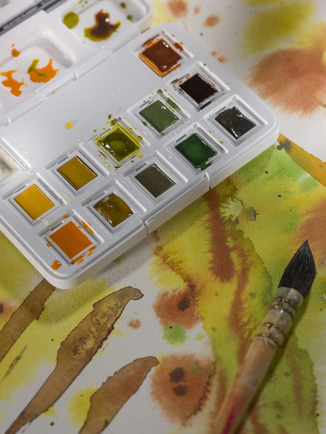 Van Gogh Watercolor Pan Set, 12-Colors, Shades of Nature