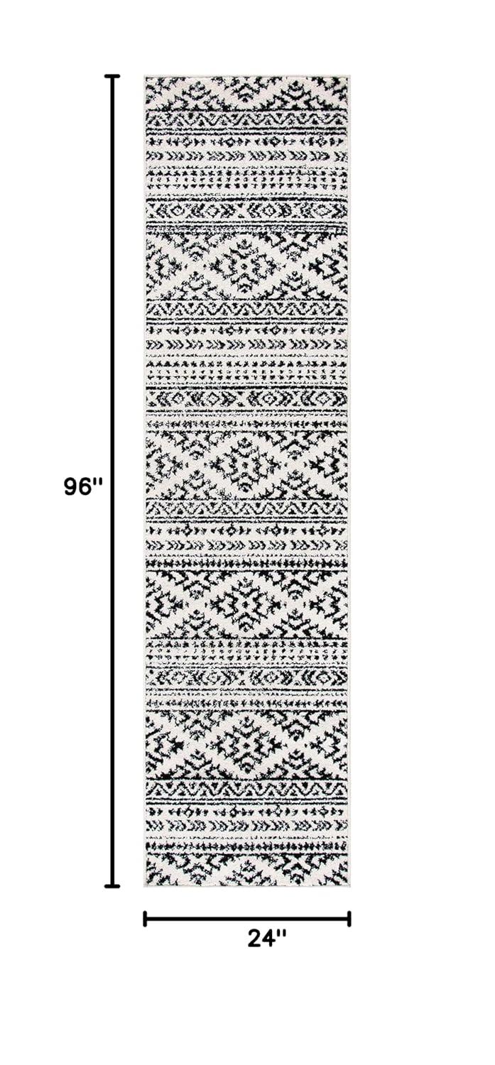 Tulum TUL272 Power Loomed Runner Rug - Ivory/Black - 2'x8' - Safavieh.