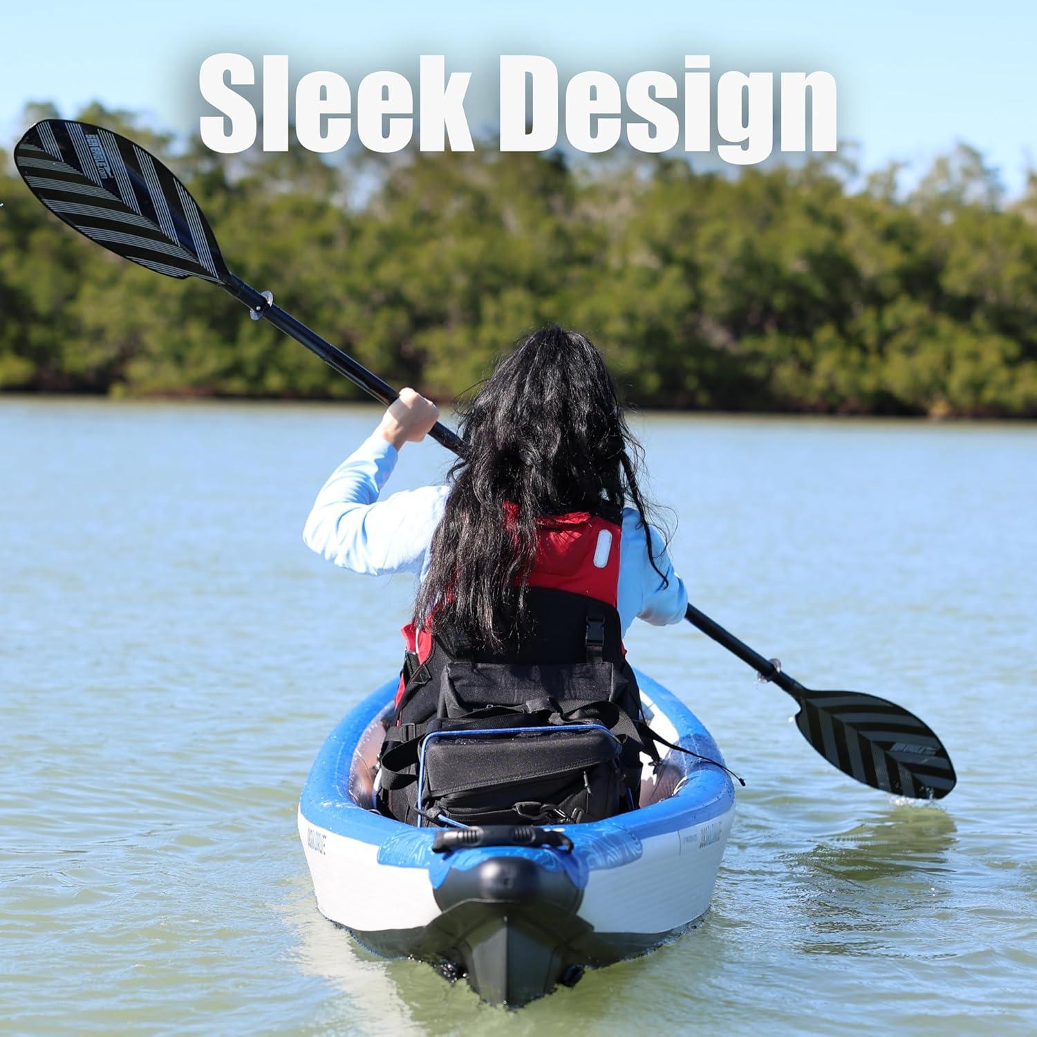 Sea Eagle RazorLite Inflatable Kayak - Lightweight, Drop Stitch, High Speed Inflatable Kayak for Touring - Solo or Tandem - w/Tall Back Seat(s), Paddle(s), Backpack, Skeg & Pump - Pro Package
