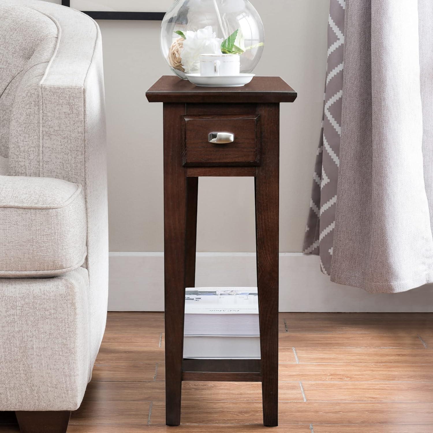 Design House Chairside Table in Chocolate Oak