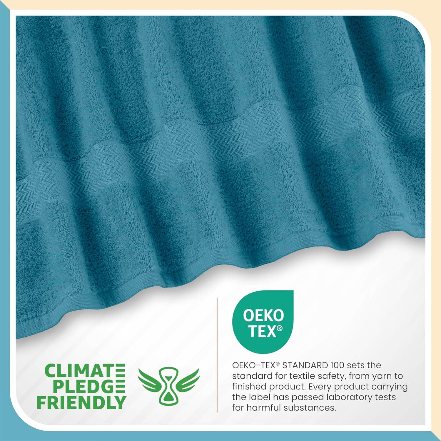 Martex 6 Piece Luxury Cotton Towel Set, 2 Bath Towels, 2 Hand Towels, 2 Washcloths 500 GSM 100% Ring Spun Cotton Highly Absorbent Soft Towels for Bathroom For Everyday Use, Hotel & Spa