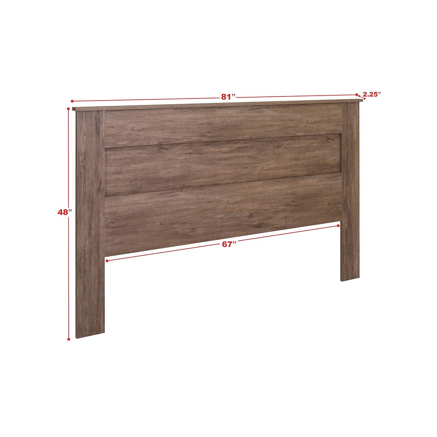 King Flat Panel Headboard Drifted Gray - Prepac
