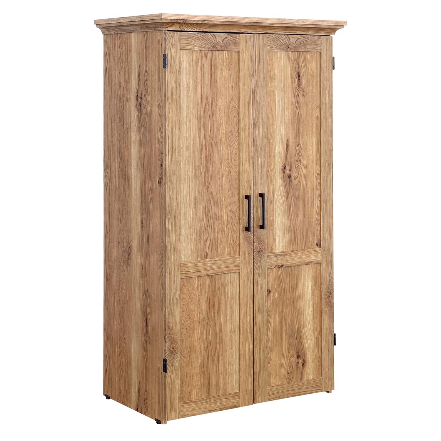 Sauder Engineered Wood Multi-Purpose Armoire in Timber Oak Finish