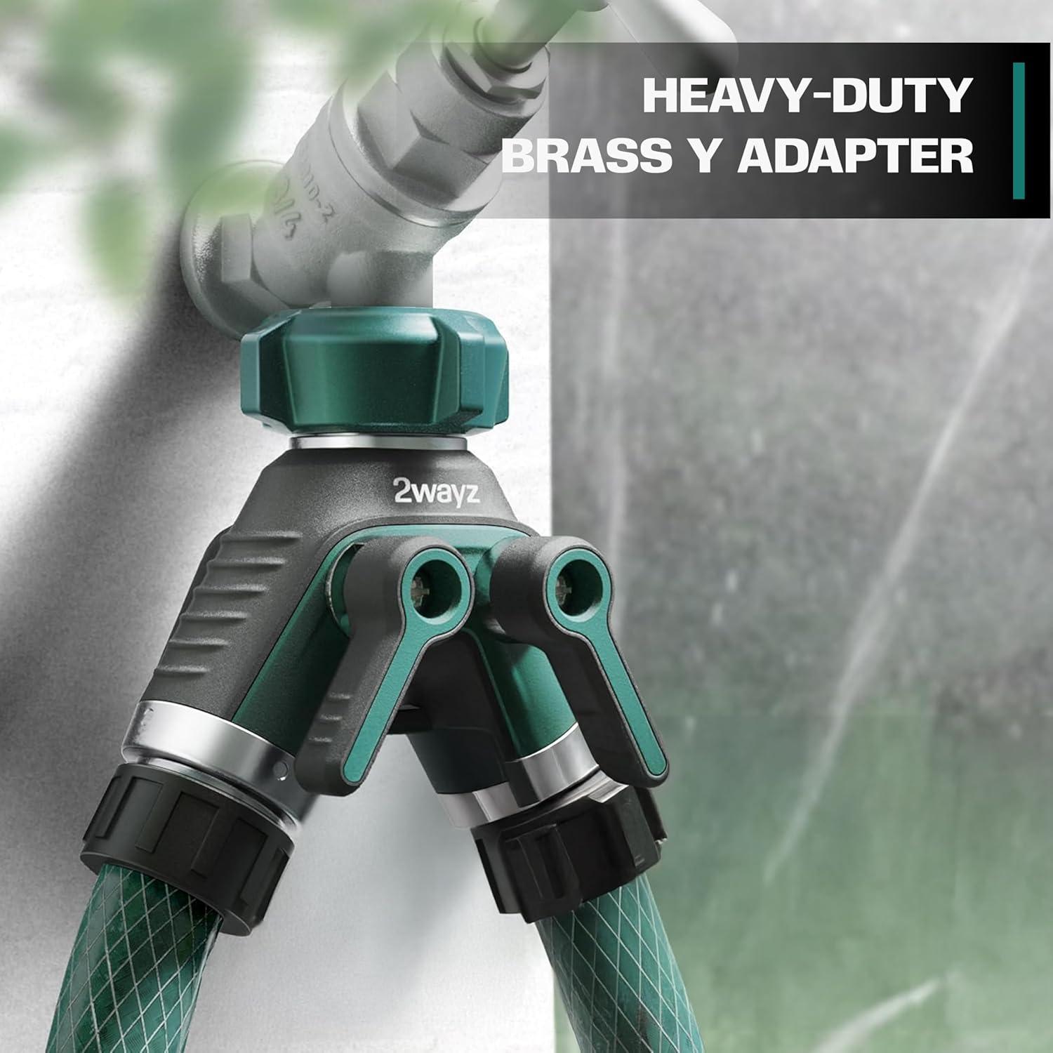 2WAYZ Dual Outlet Water Hose Splitter - 360° Rotation