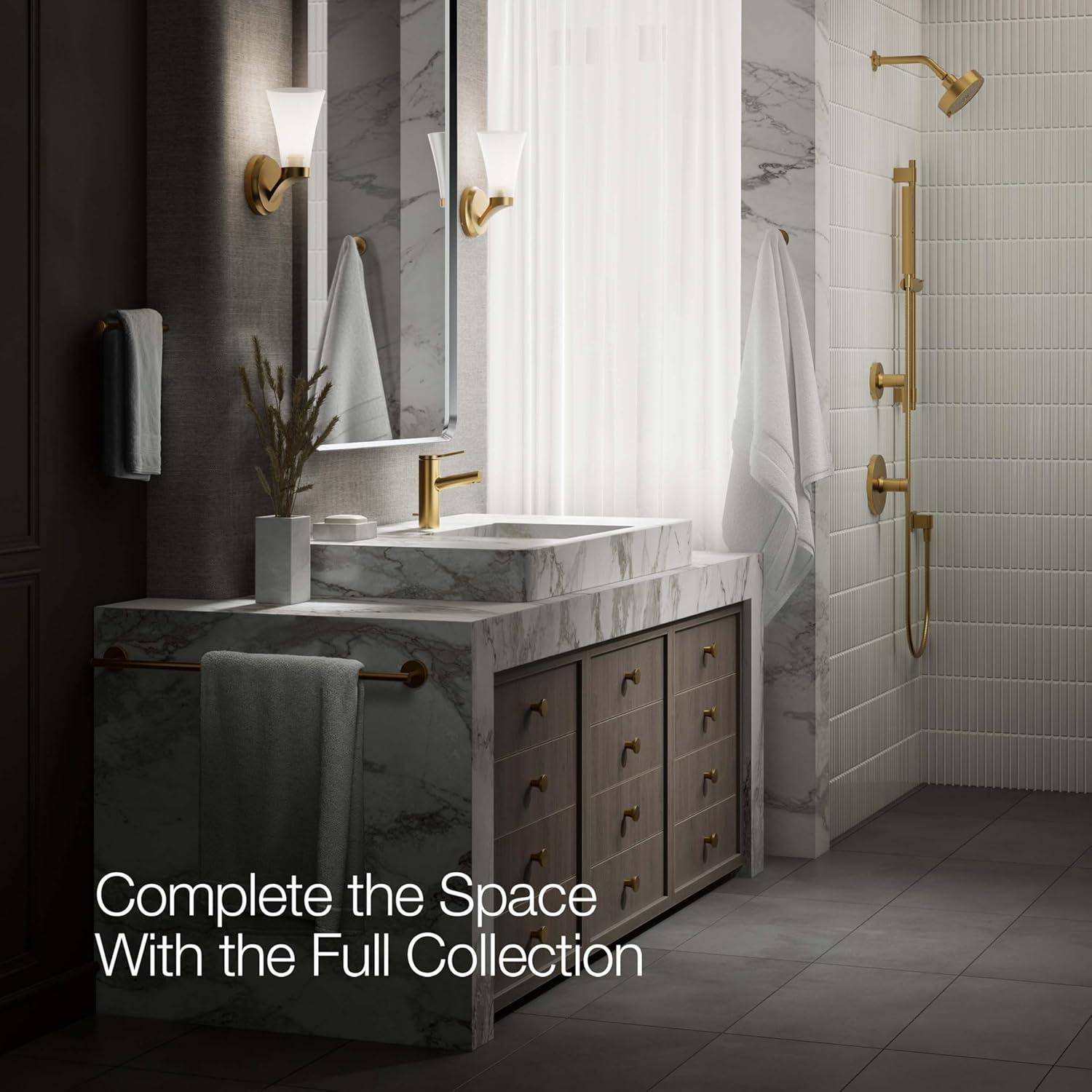 Kohler Elate Single-Handle Bathroom Faucet with Pop-Up Drain Assembly, One Hole Bathroom Sink Faucet, 1.2 gpm
