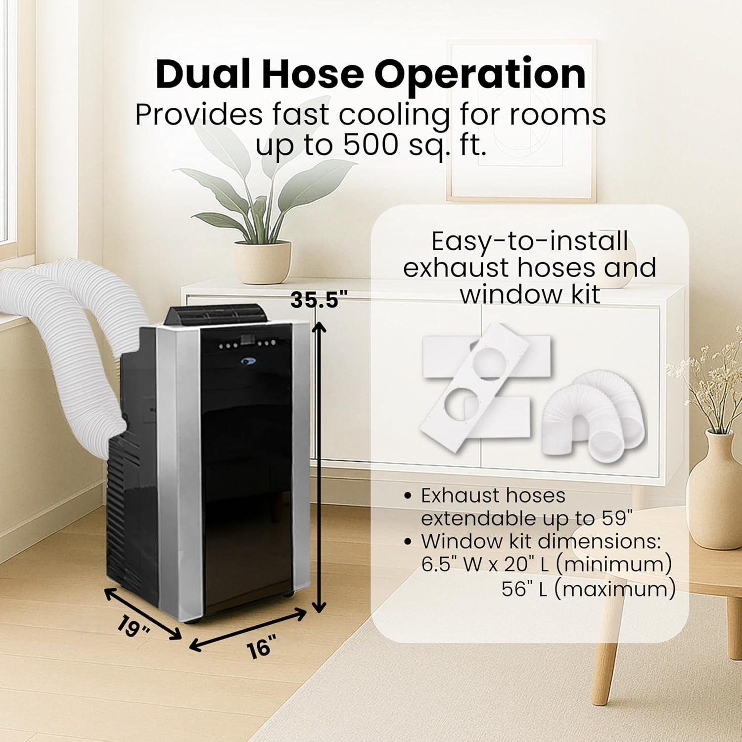 Whynter Whynter 14000 BTU Dual Hose Portable Air Conditioner for 500 sq. ft.