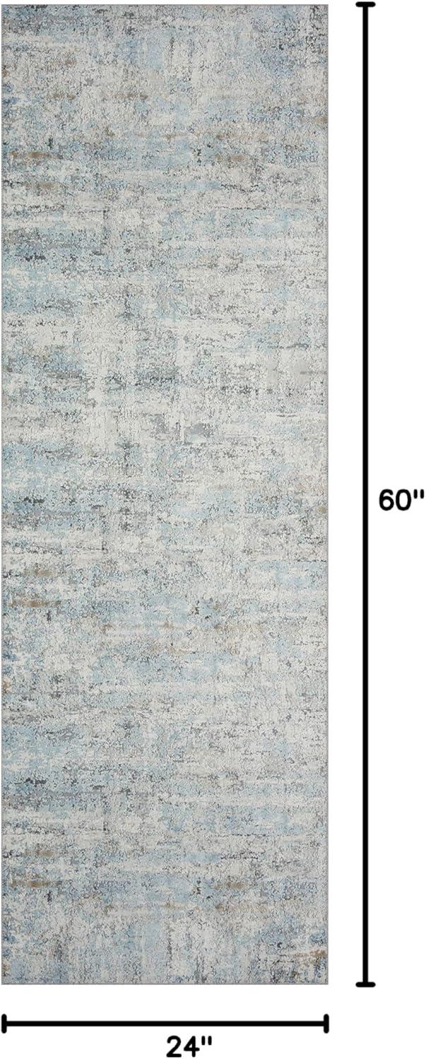 Loloi II Drift Collection DRI-02 Ivory/Granite, Contemporary 18" x 18" Sample