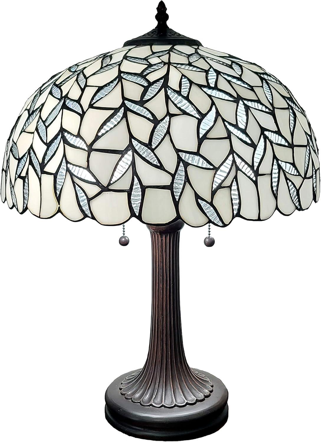 Amora Lighting Tiffany Style Peacock Design Table Lamp 24" Tall