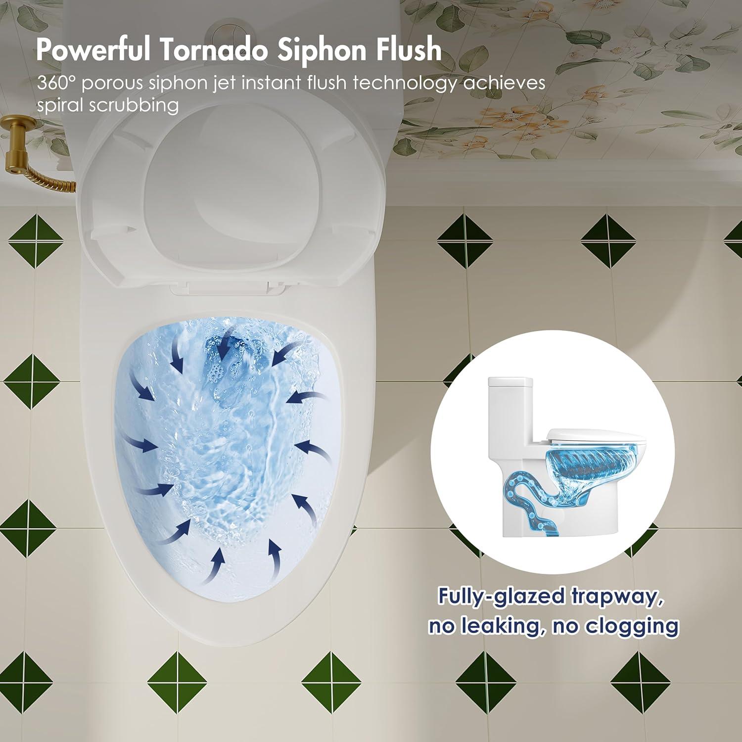 Denbigh Chair Height Elongated Comfort Height One-Piece Toilet (Seat Included)