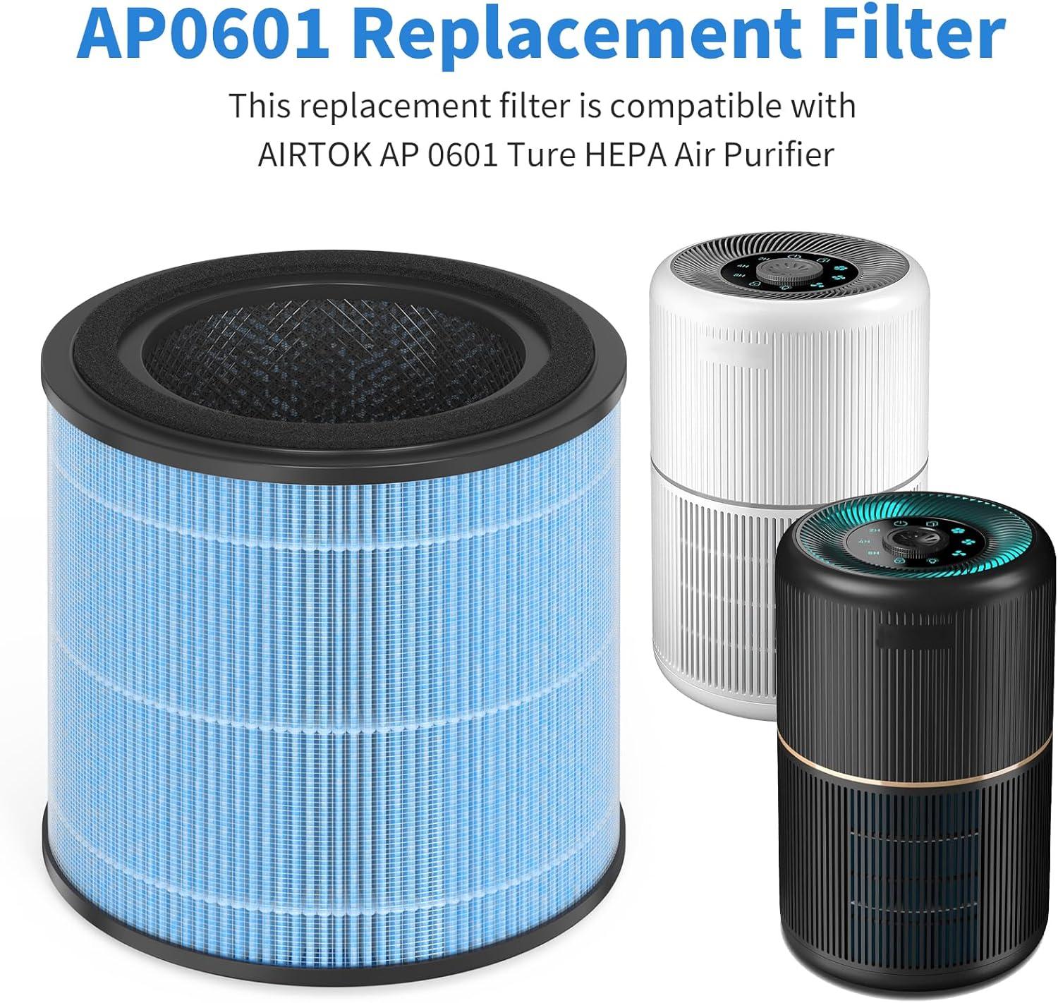 High-Efficiency Blue Air Purifier Replacement Filters, 4-Pack