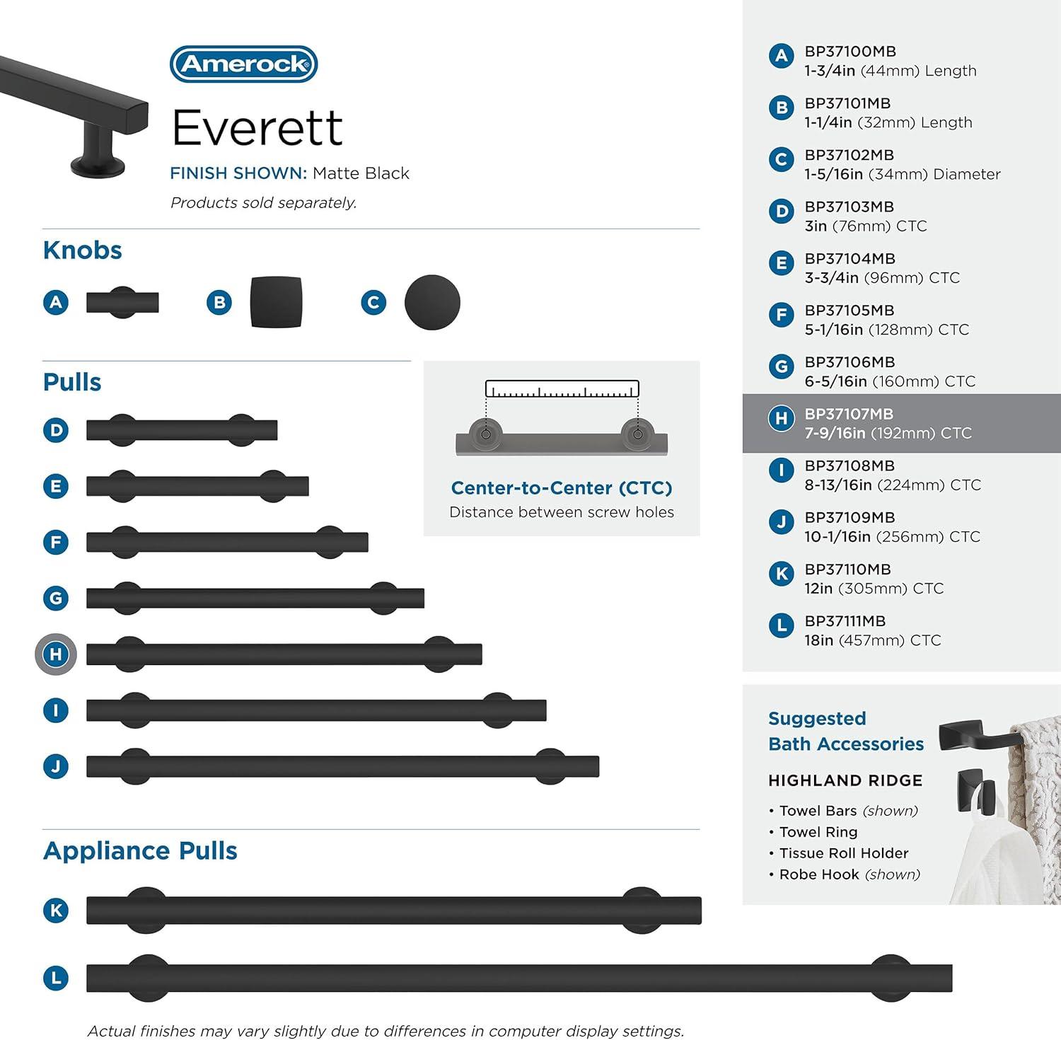 Amerock Everett Cabinet or Drawer Pull