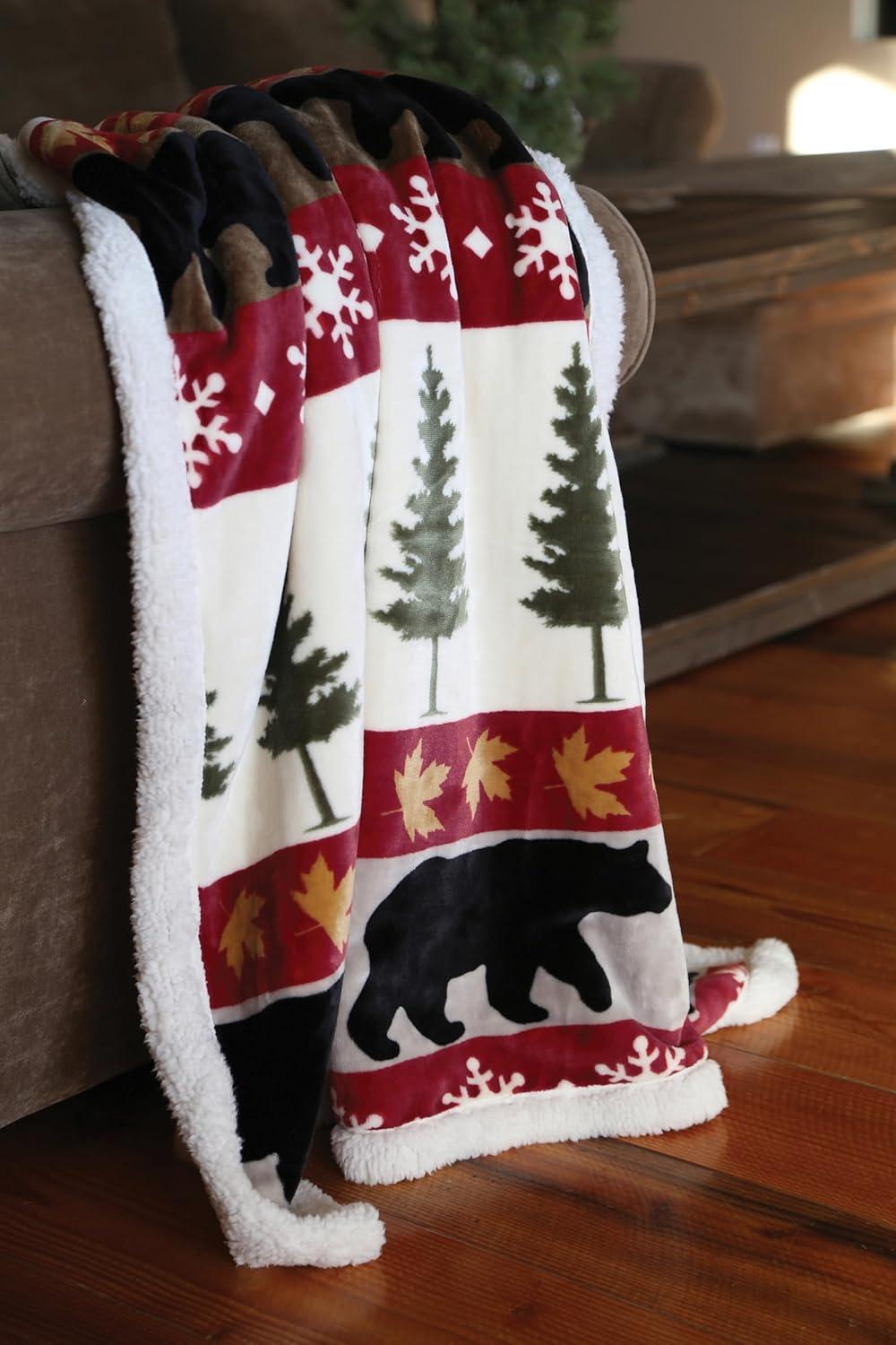 Chicago Bears Multi-Color Sherpa Fleece Throw Blanket 54" x 68"