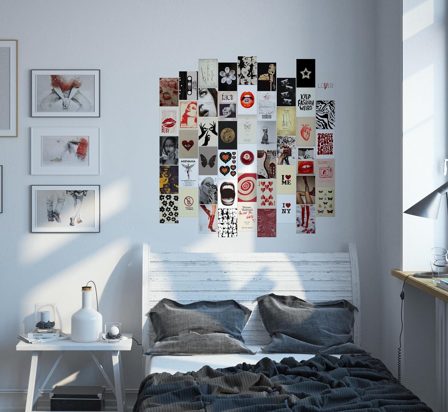 Waschbär Downtown Girl Posters, Y2k Wall Art Prints for Bedroom, Coquette Wall Collage Kit for Room Aesthetic, Vintage Dorm Gallery Downtown Home Decor