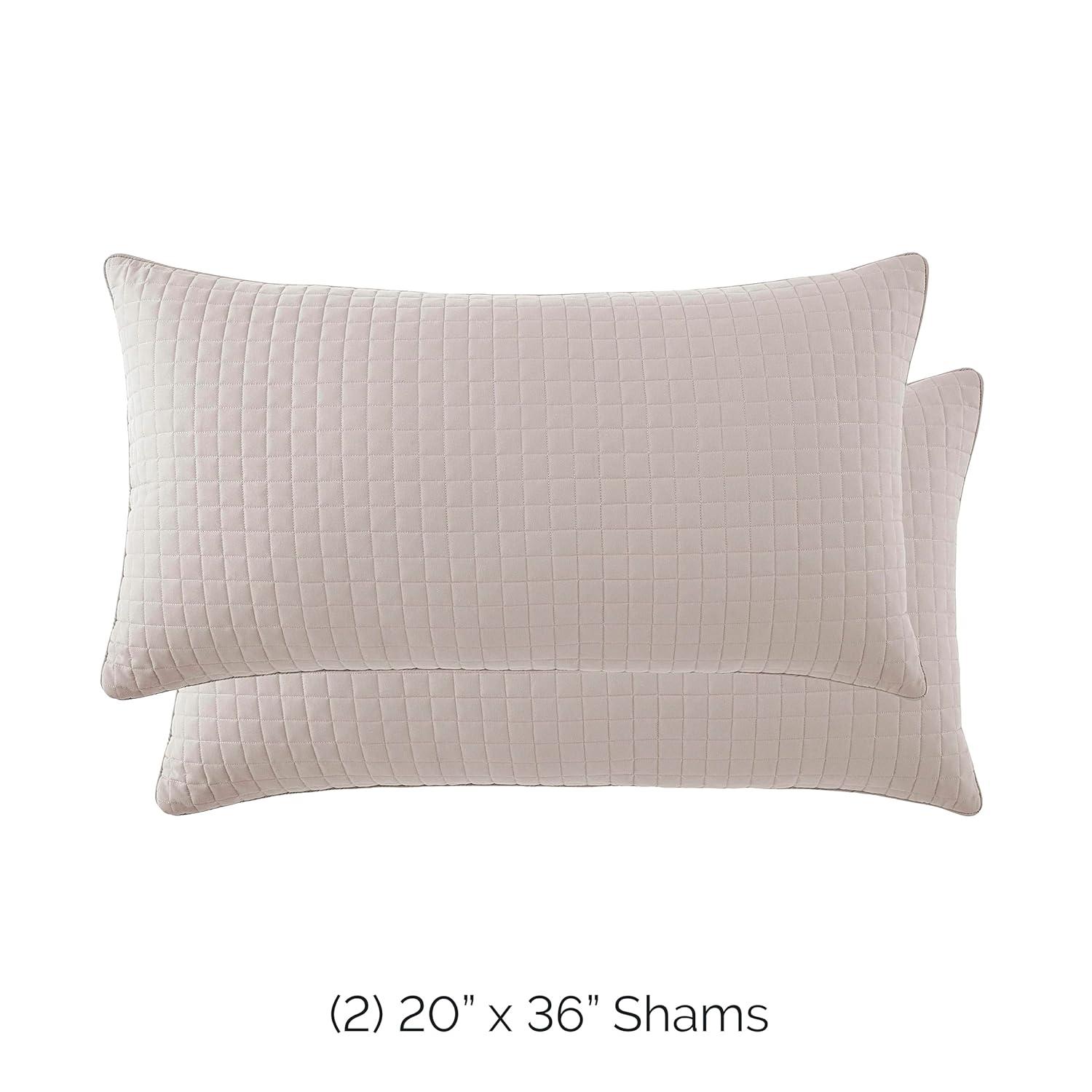 Southshore Fine Living, Inc. Pillow Shams King Size Set of 2, Large 20"x36" Sage Green Pillow Covers for King Size Pillows, Luxury Quilted Sham Covers to Complement Home Decor, Sage Green