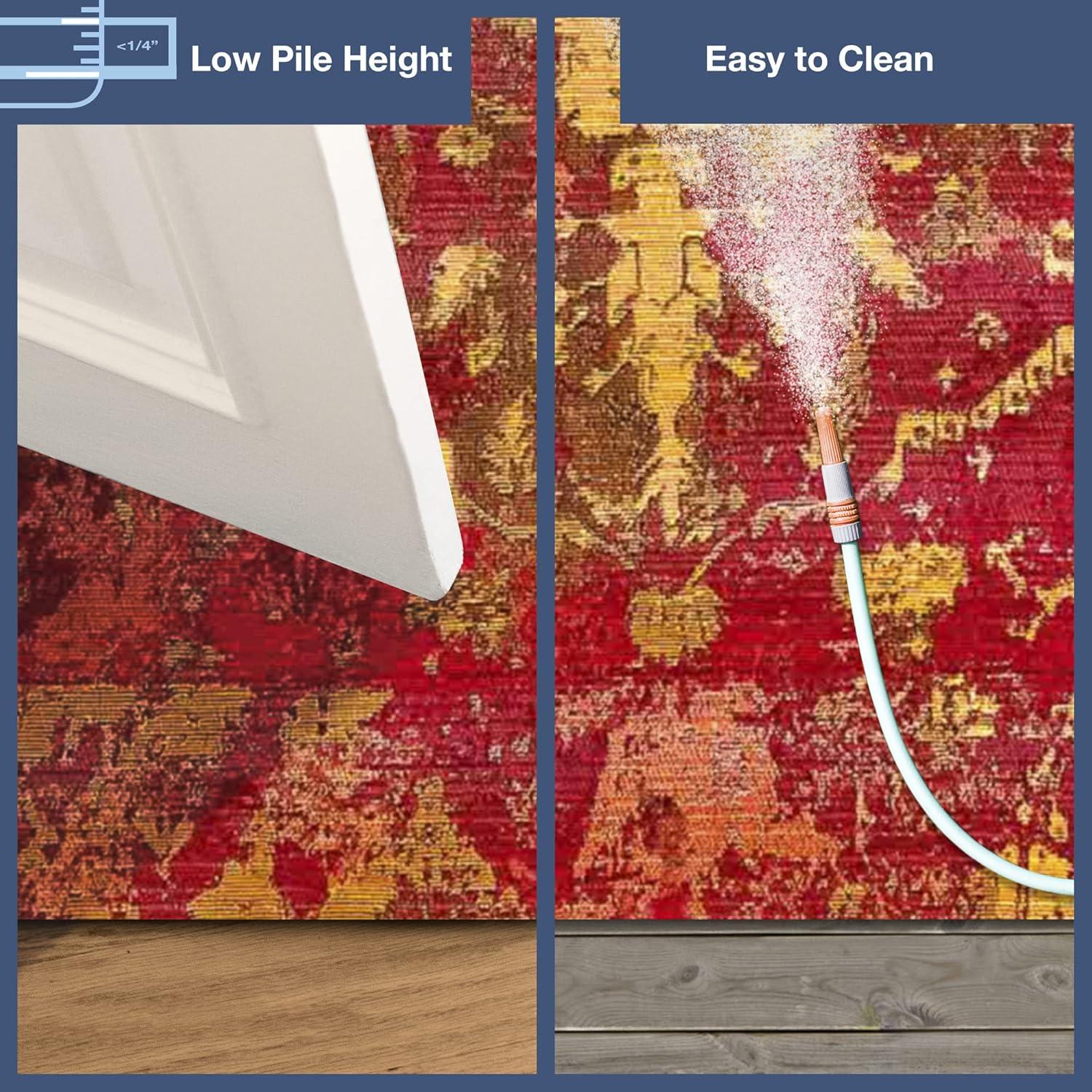 Liora Manne Marina Kermin Indoor/Outdoor Rug Saffron 2'7" x 4'3"