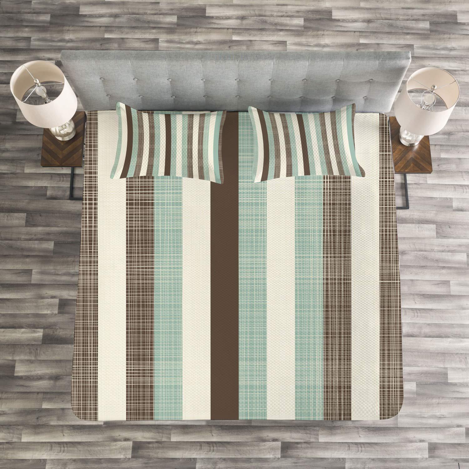 Ambesonne Ambesonne Nautical Bedspread Set Knot Anchor Compass Dark Blue White