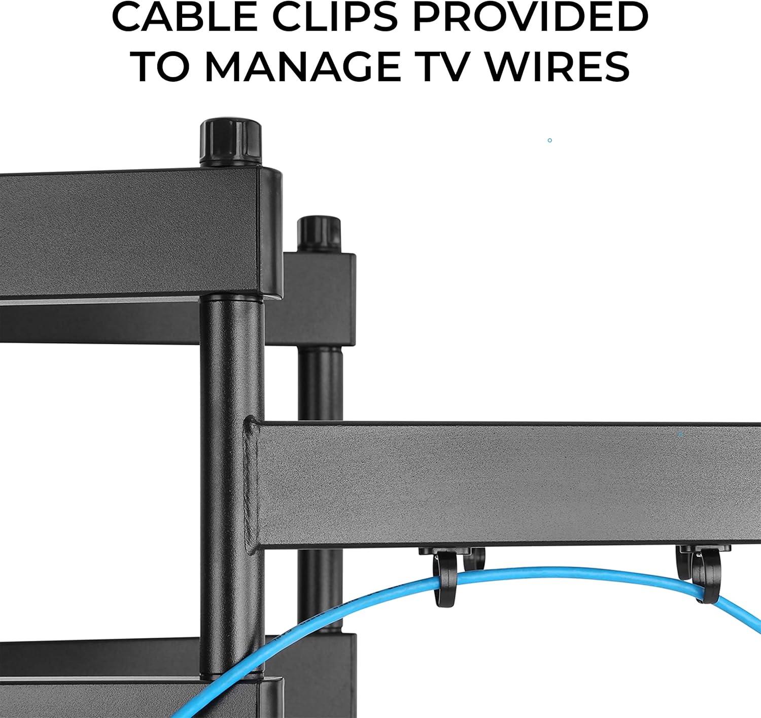 HumanCentric Heavy Duty TV Wall Mount for 75-100" TVs Flat or Curved up to 176lb, Full Motion, 15° Tilt, 45° Swivel, 24" Extension, Max VESA 900x600mm, Hardware Included Install on Wood or Concrete