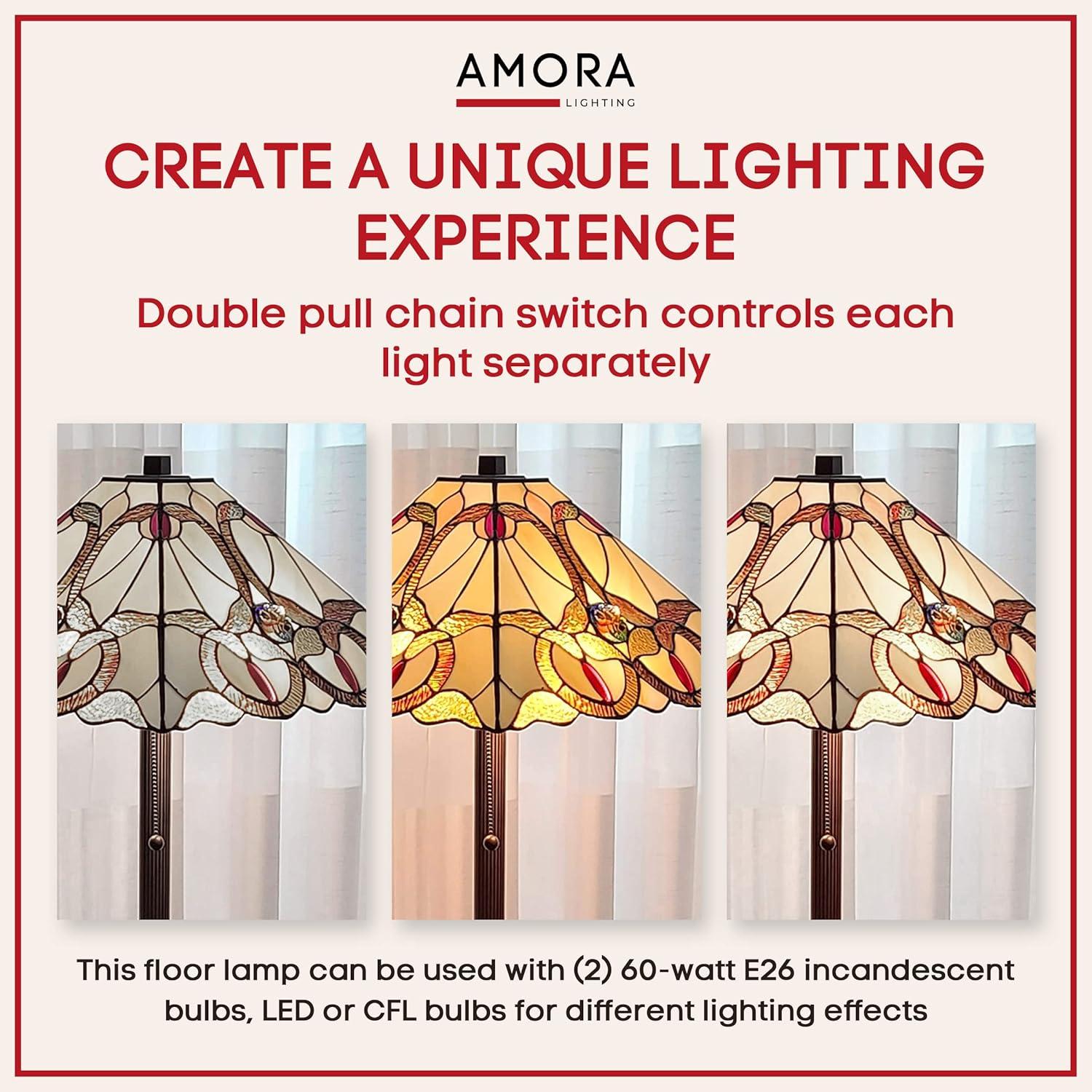 Amora Lighting  Tiffany Style Mission Floor Lamp