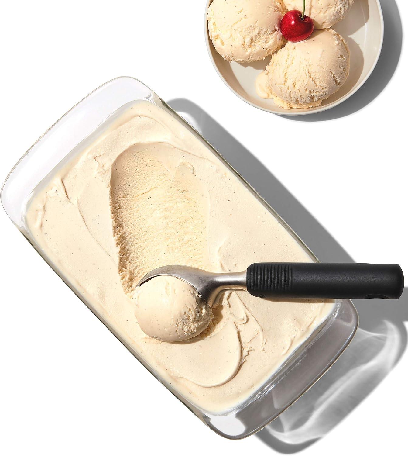 Stainless Steel Ice Cream Scoop with Non-Slip Grip