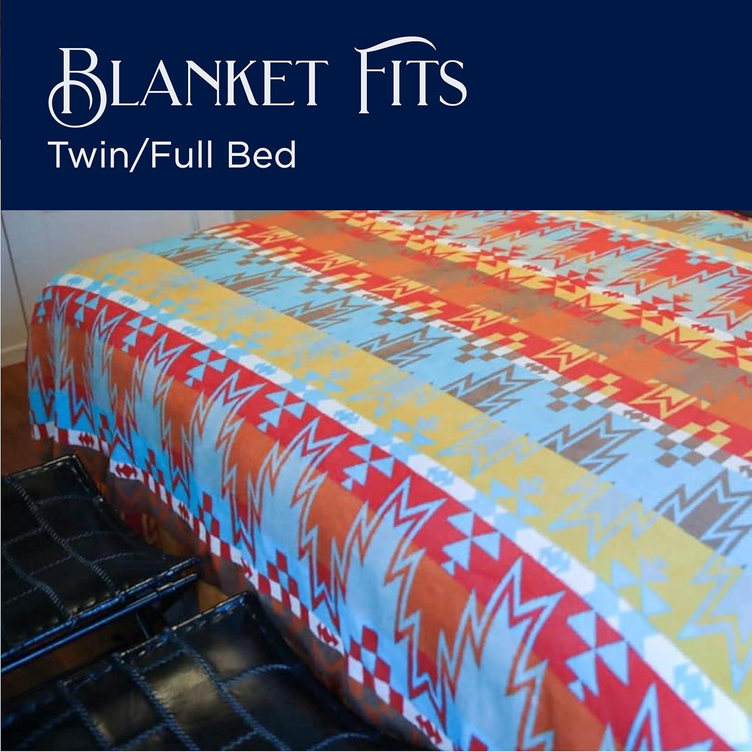 Southwestern Twin/Full Multicolor Cotton Blend Blanket