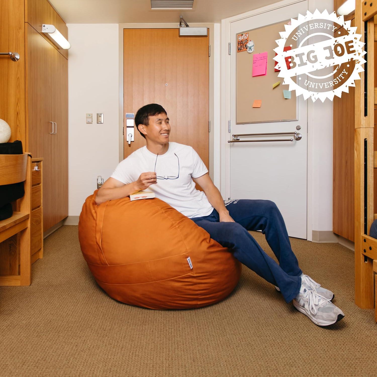 Big Joe Medium 3 Foot Foam Filled Bean Bag Chair with Soft Removeable Cover
