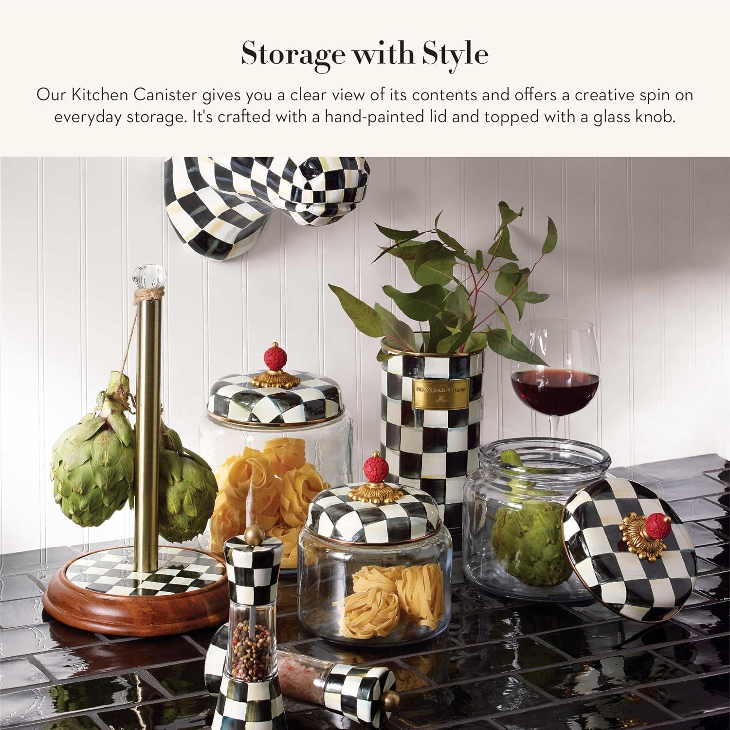 MacKenzie-Childs Sterling Check® Kitchen Canister