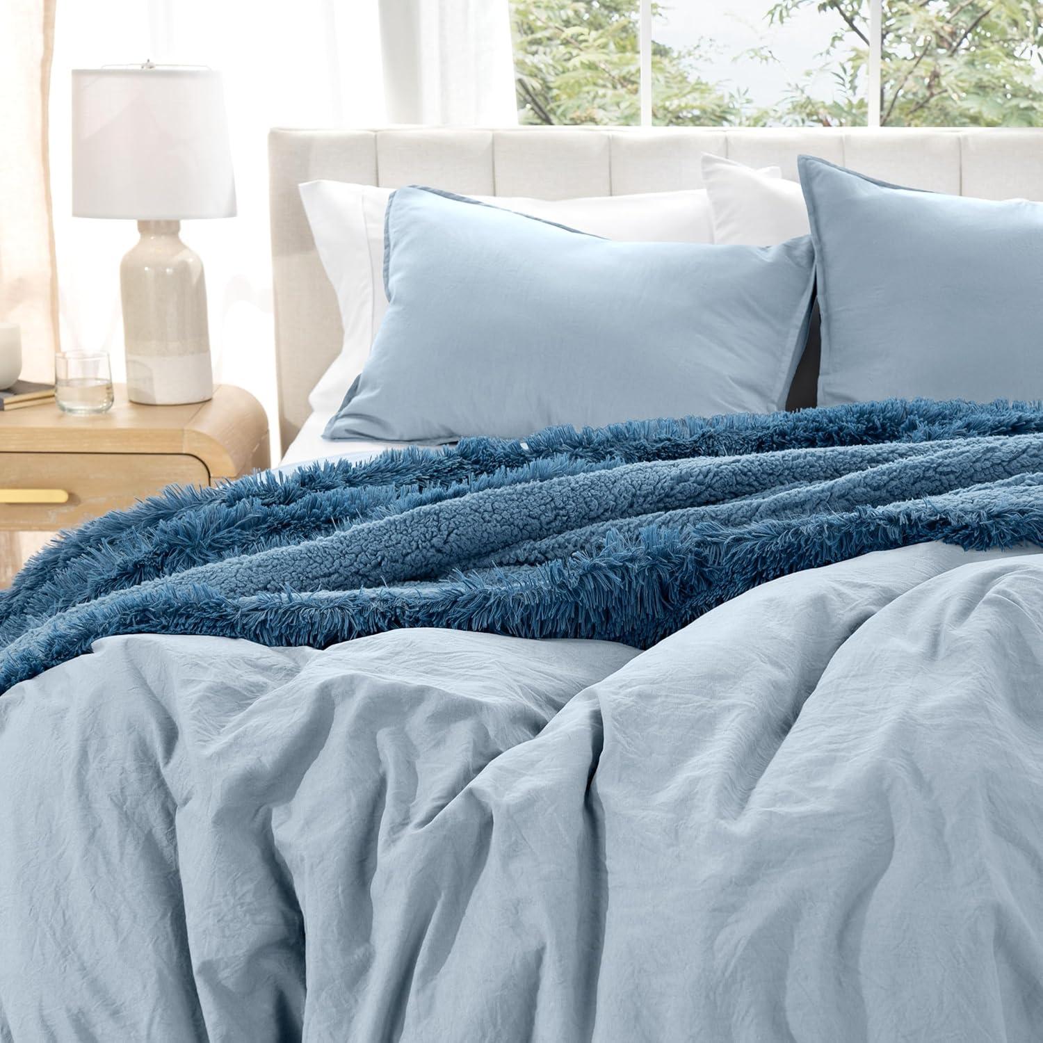 Bare Home Washed Microfiber Duvet Cover Set