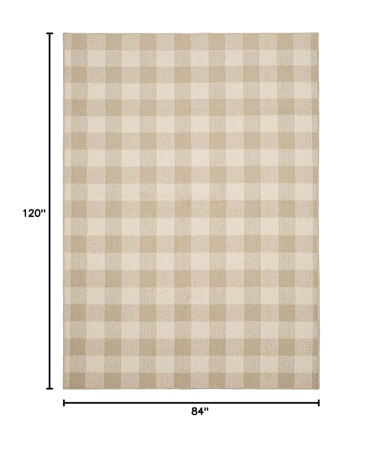 Garland Rug Country Living Buffalo Plaid 7 ft. x 10 ft. Area Rug Tan/Ivory