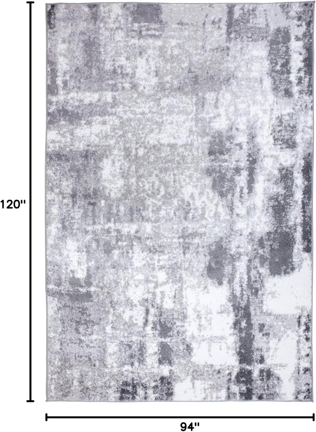 World Rug Gallery Contemporary Abstract Distressed Area Rug