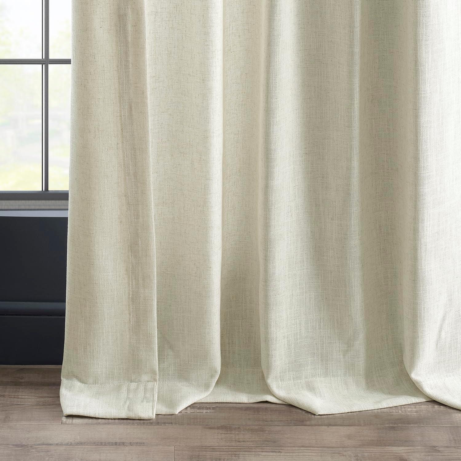 Barley Heavy Faux Linen Curtain (1 Panel), Barley, 50W X 84L