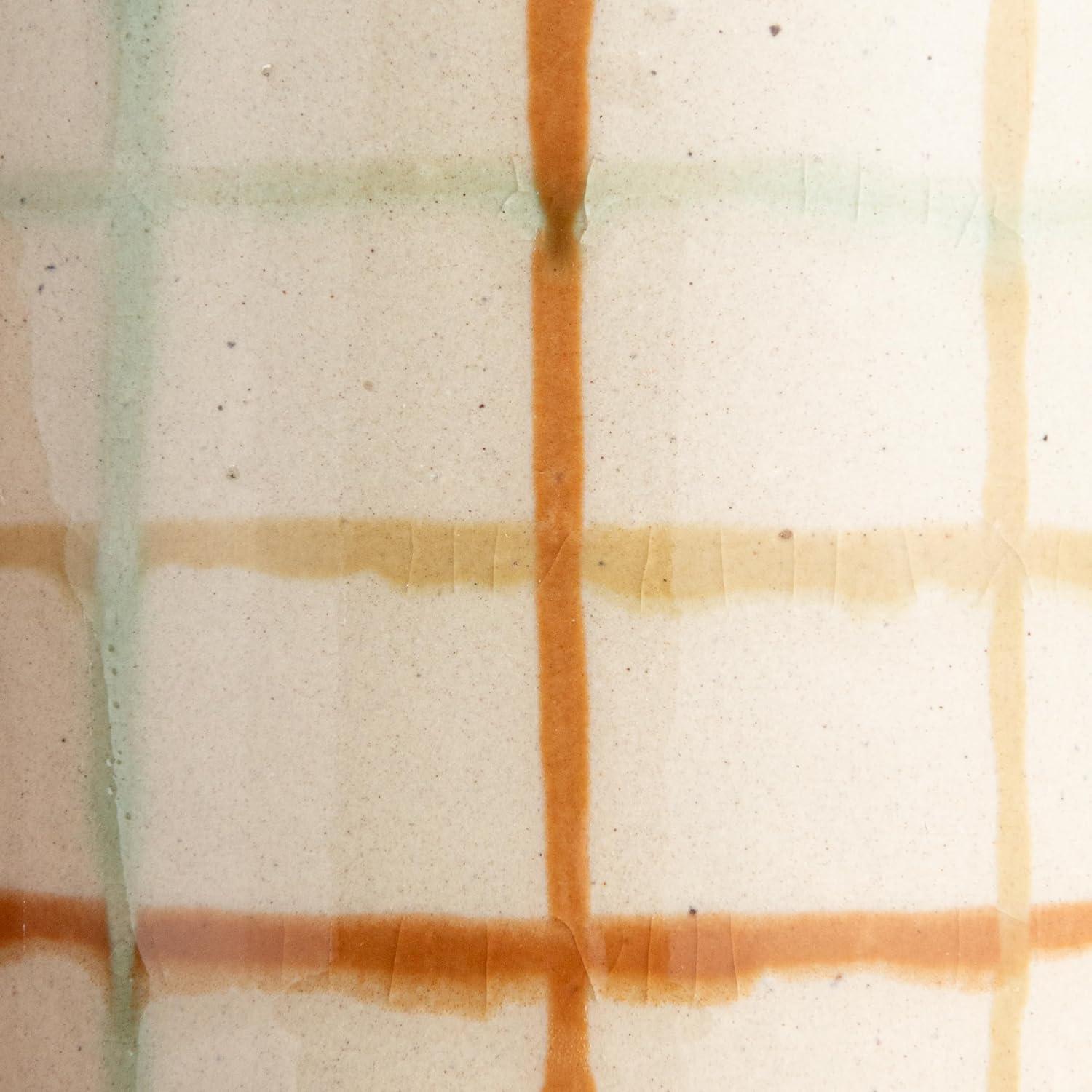 12 oz. Multicolor Checkered Stoneware Mug (Set of 4)