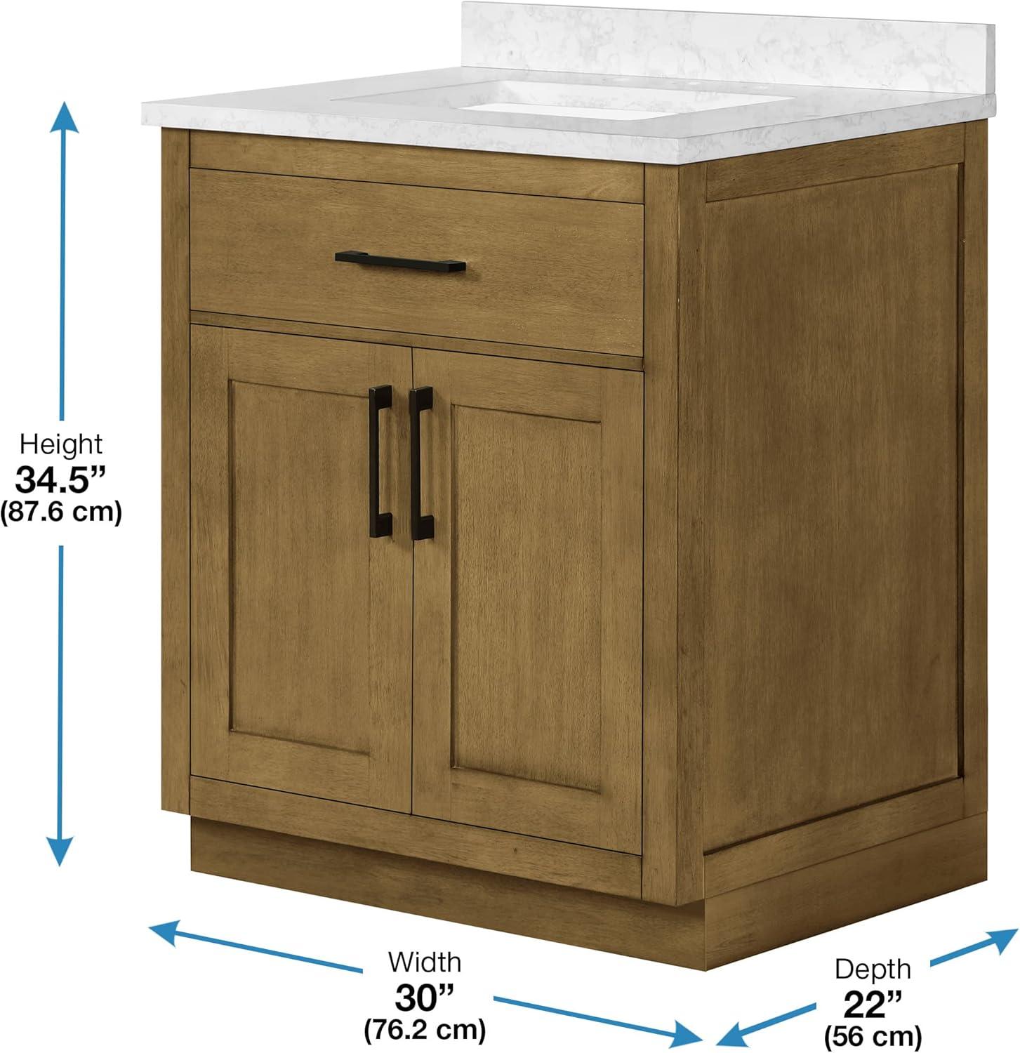 OVE Decors Athea 72 in. W Bath Vanity with Premium Countertop and Power Bar