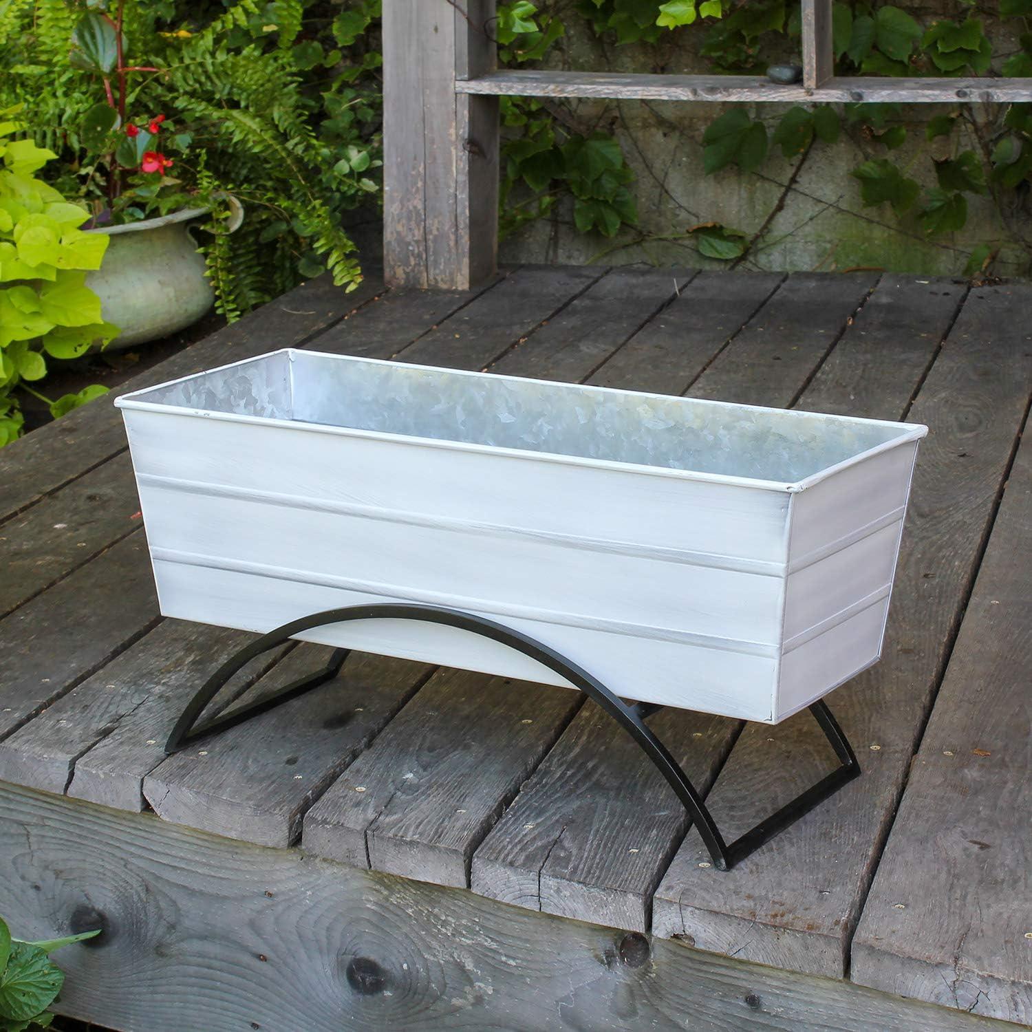 ACHLA Designs With Odette Stand Rectangular Steel Planter Boxes