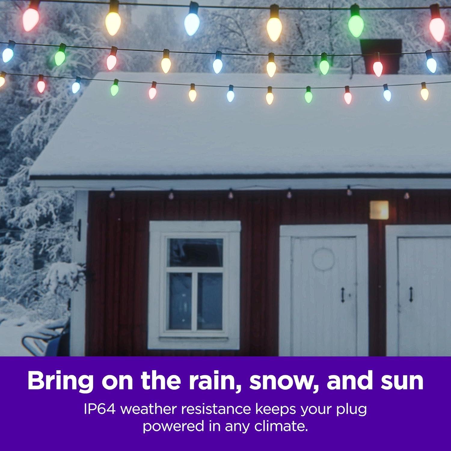 Roku Smart Home Outdoor Smart Plug SE with Custom Scheduling, Independent Outlets, and IP64 Weather Resistance - 15 Amps