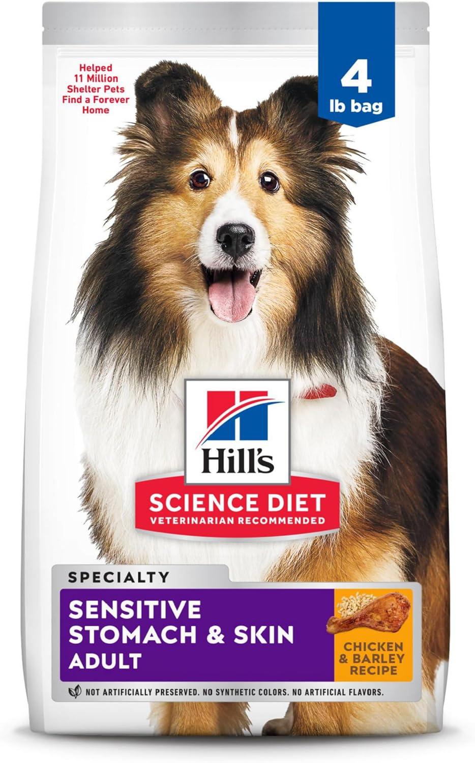 Sensitive Stomach & Skin Adult Dog Food with Chicken, 4 lb Bag