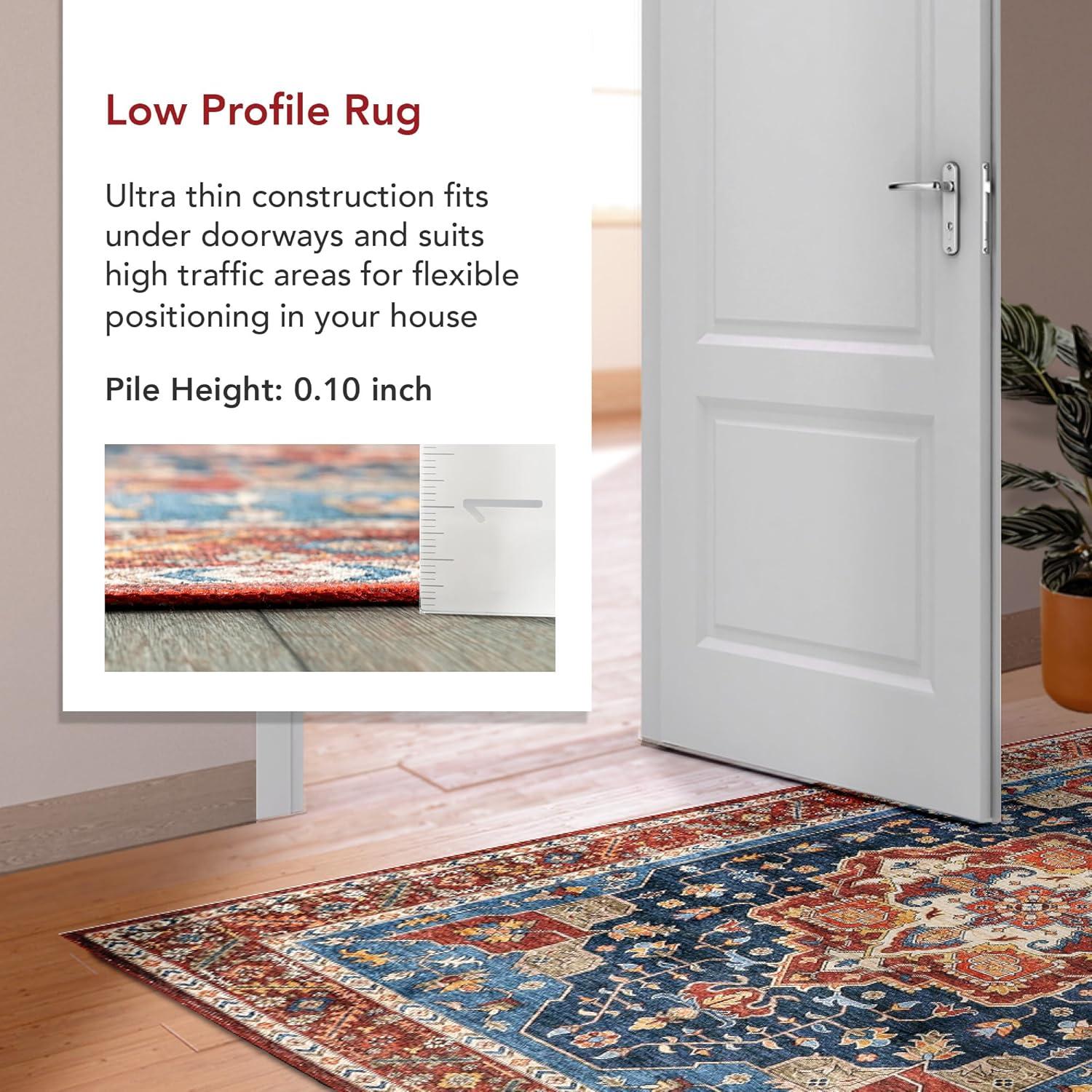 Nuloom Hera Medallion Spill Proof Machine Washable Indoor Area Rug