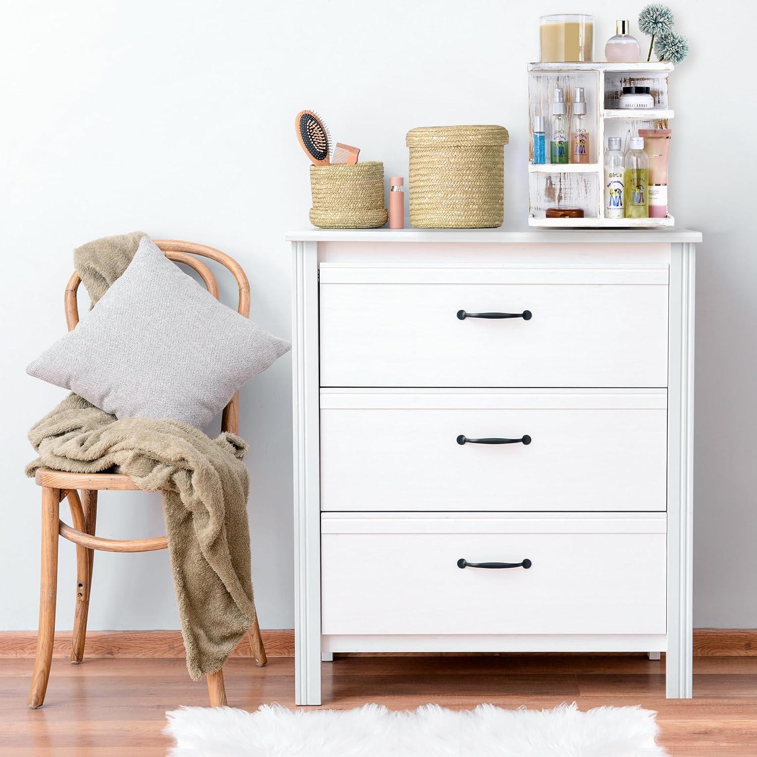 Sorbus 360 degree Rustic Bamboo Rotating Makeup Organizer