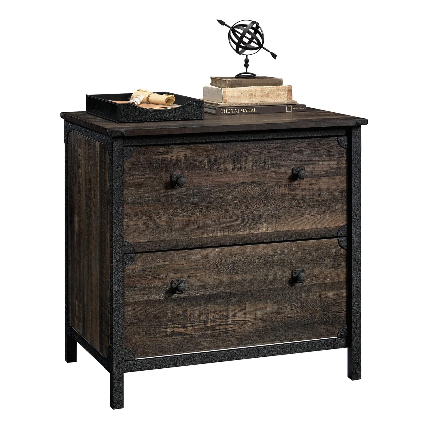 2 Drawer Steel River Lateral File Cabinet Carbon Oak - Sauder