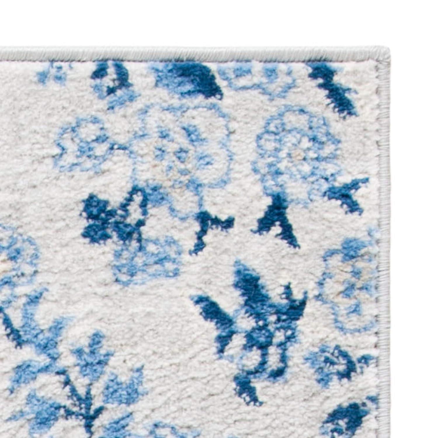 Brentwood BNT856 Power Loomed Area Rug - Cream/Blue - 4'x6' - Safavieh.