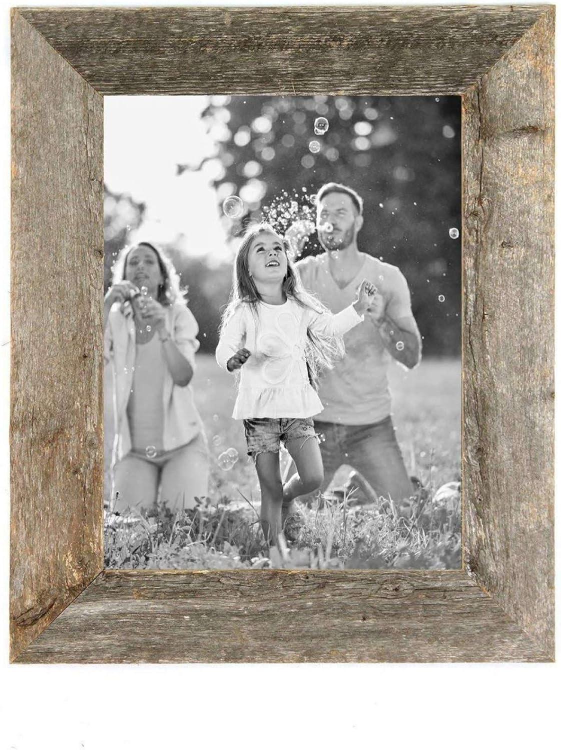 Rustic Farmhouse Open Artisan Series 11" x 14" Weathered Gray Wood Picture Frame (Frame Only)