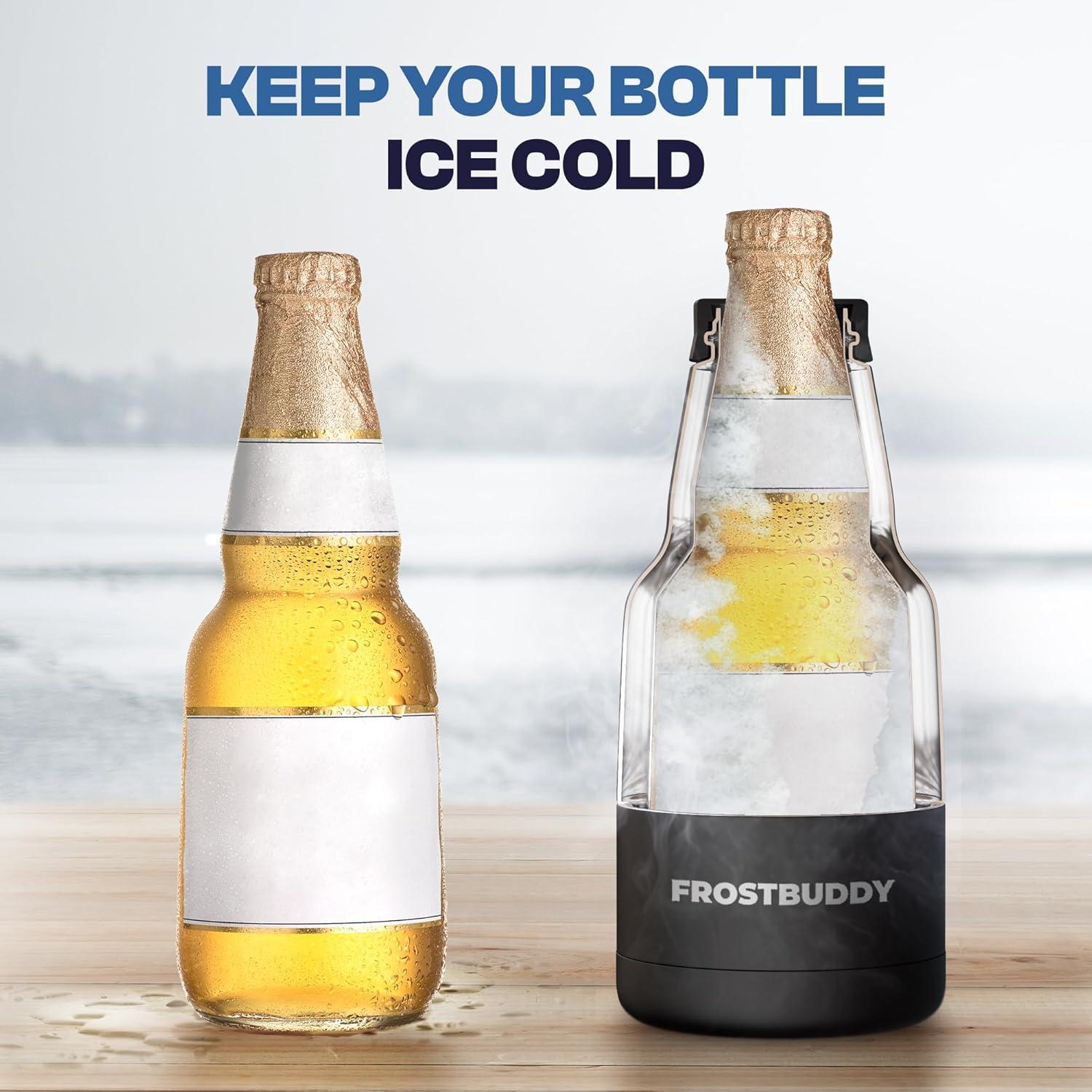 Frost Buddy - Modelo Beer Cooler Bottle - Beer Cooler - Double Wall Vacuum Insulated for Ice Cold Beer - Stainless Steel (Mexico)
