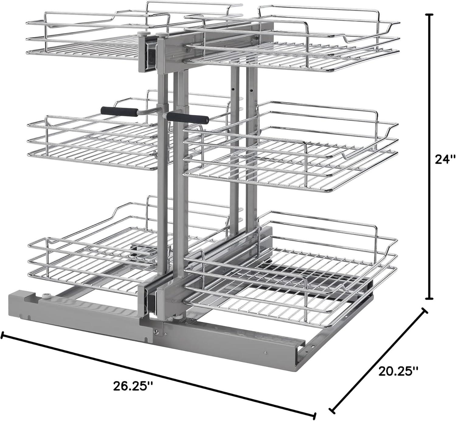 Rev-A-Shelf Pull Out Corner Cabinet Organizer w/Soft-Close 3 Tier