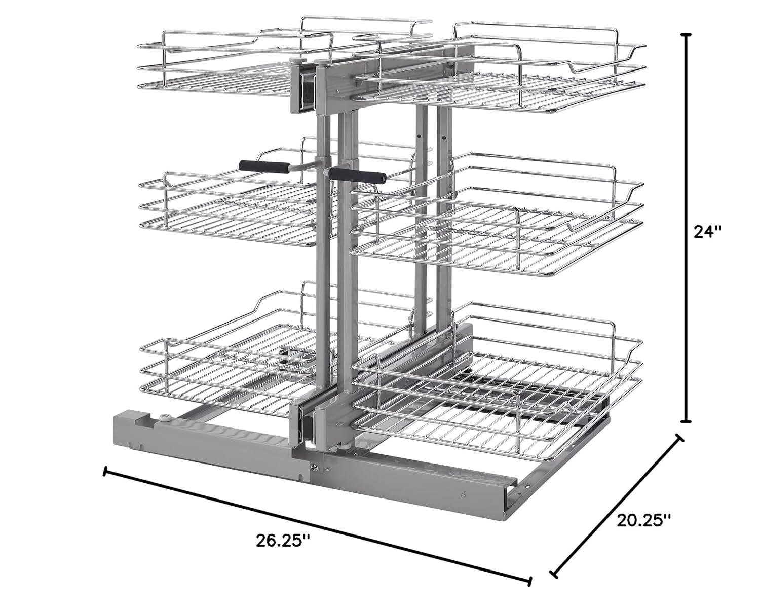 Rev-A-Shelf Rev-A-Shelf Pull Out Corner Cabinet Organizer w/Soft-Close 3 Tier