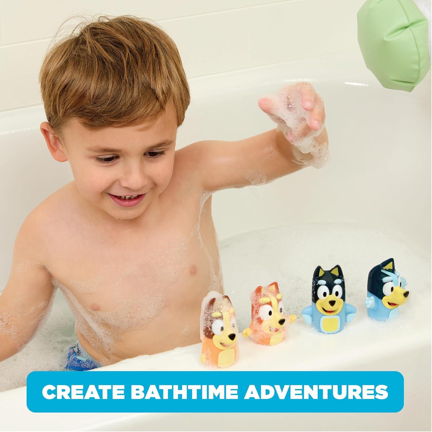 Bluey Jumbo Finger Puppets Set, Multicolor PVC Bath Toys