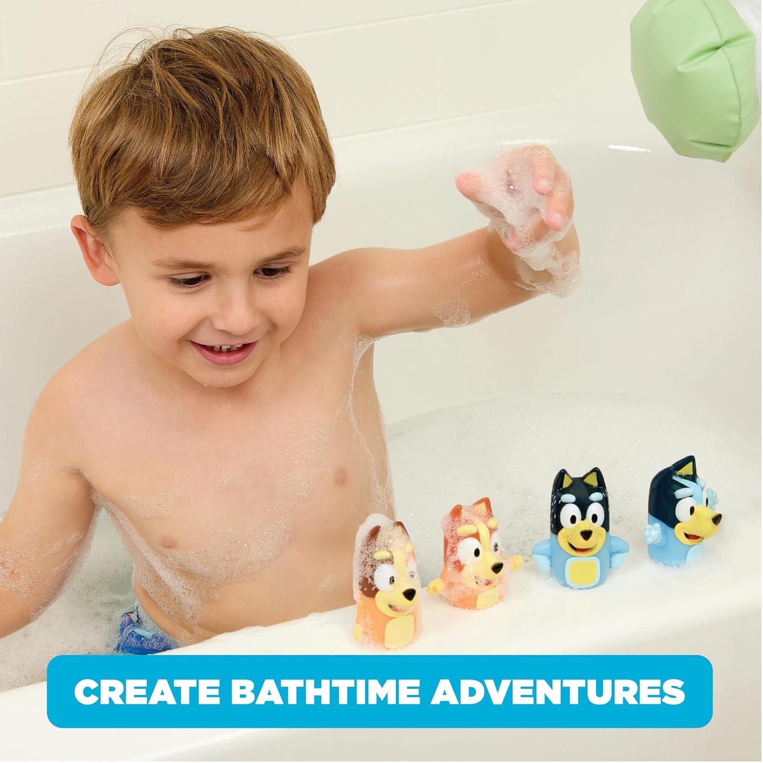 Bluey Jumbo Finger Puppets Set, Multicolor PVC Bath Toys