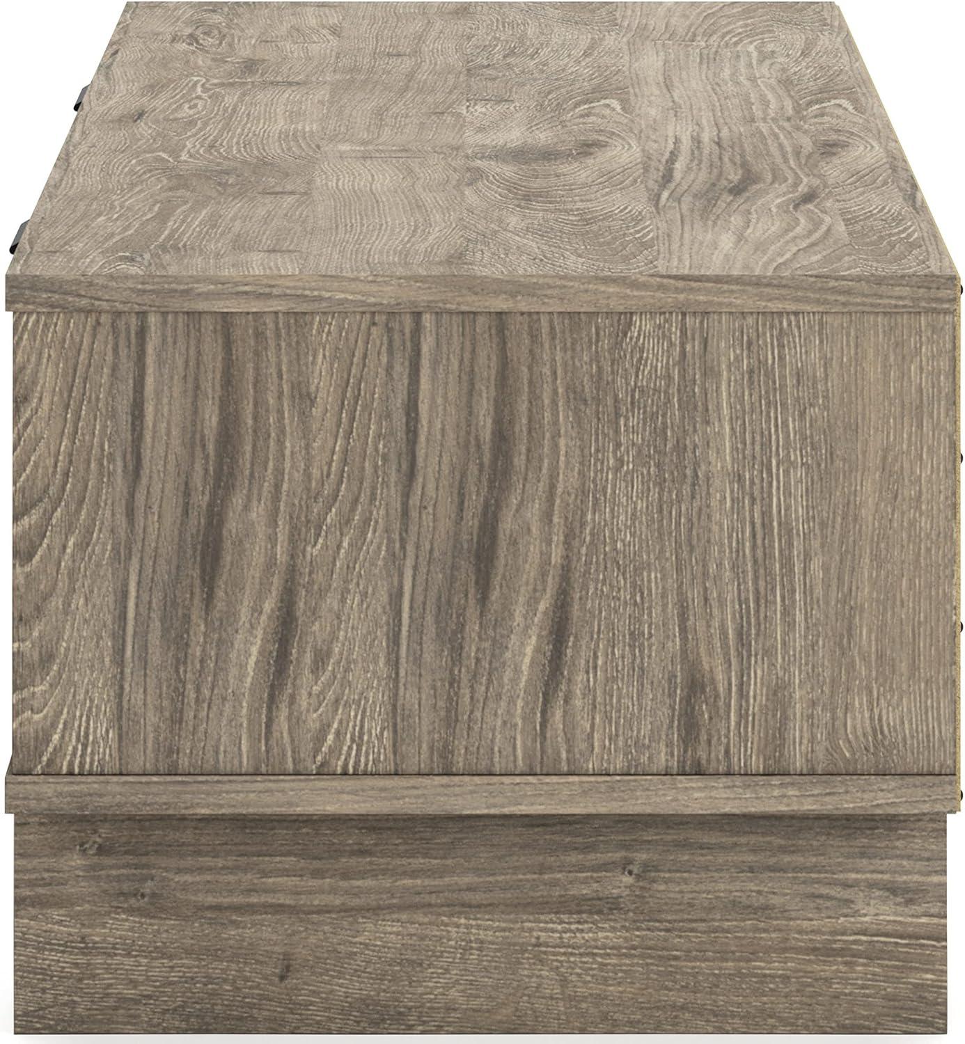 Rustic Pewter-Tone Hall Tree with Dual Storage Drawers