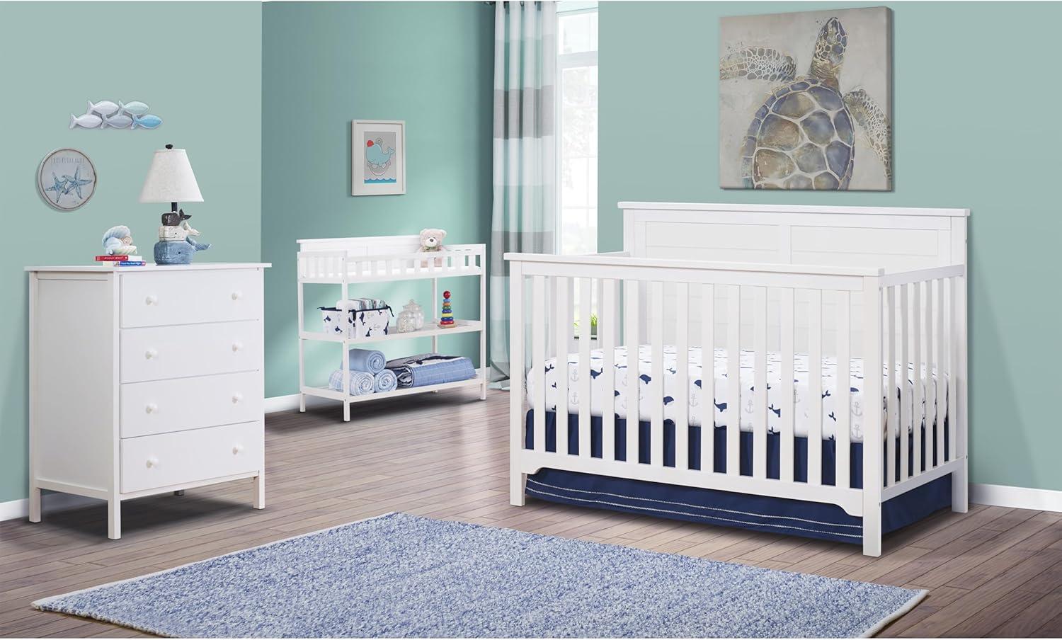 White Wood 4-Piece Nursery Furniture Set