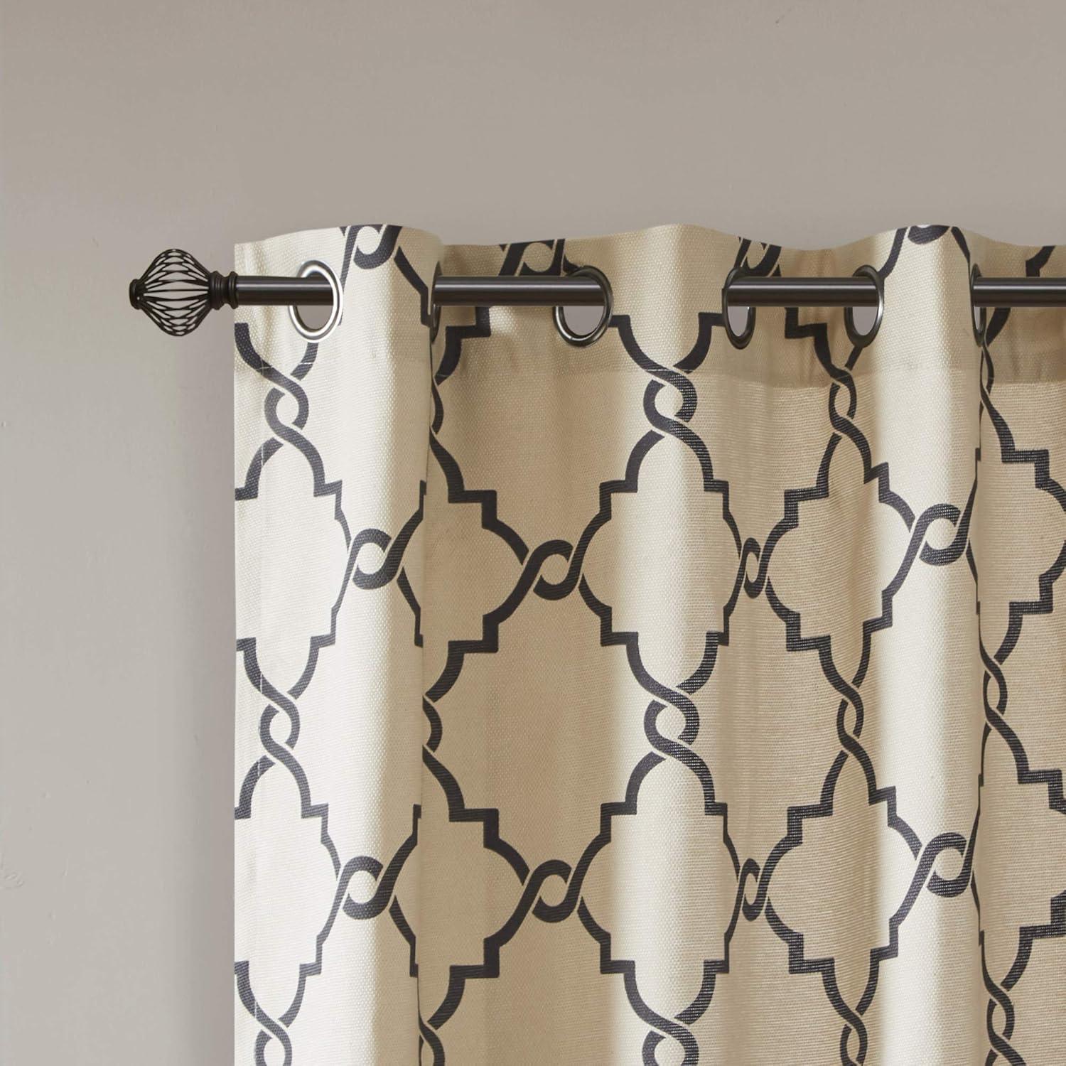 Madison Park Fretwork Print Grommet Top Single Window Curtain Panel & Reviews | Wayfair